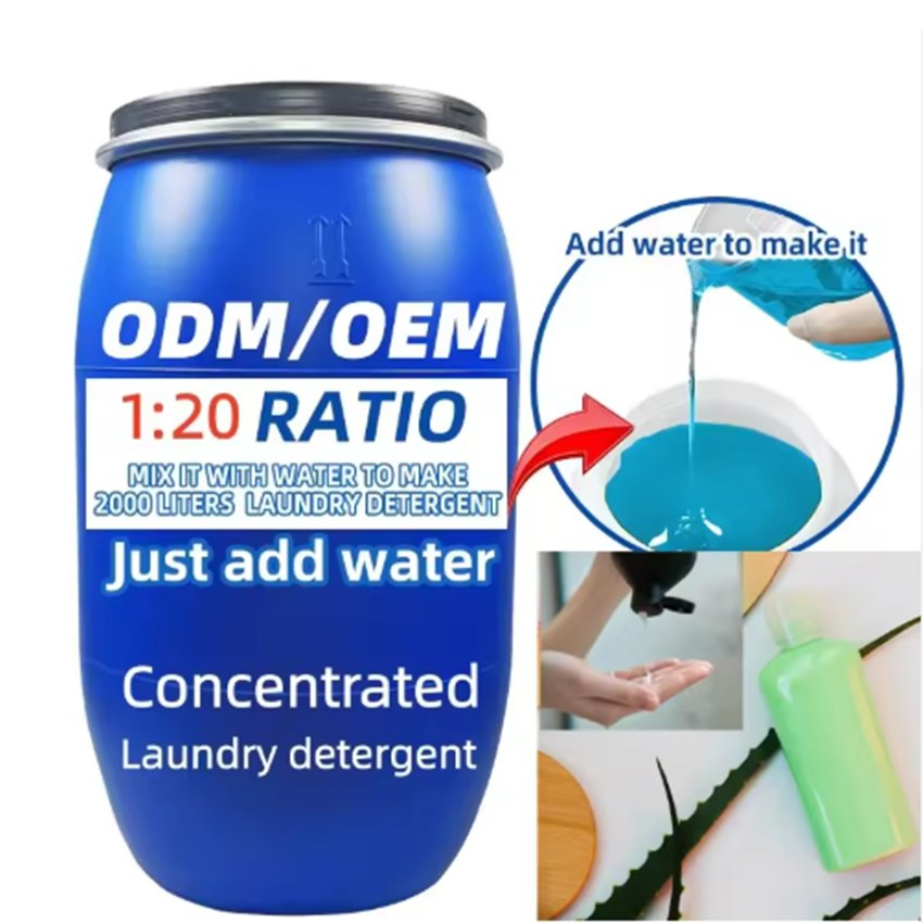 Free Sample High Quality Concentrated Laundry Detergent 1: 4 1: 10 1: 20 1: 50 Laundry Detergent