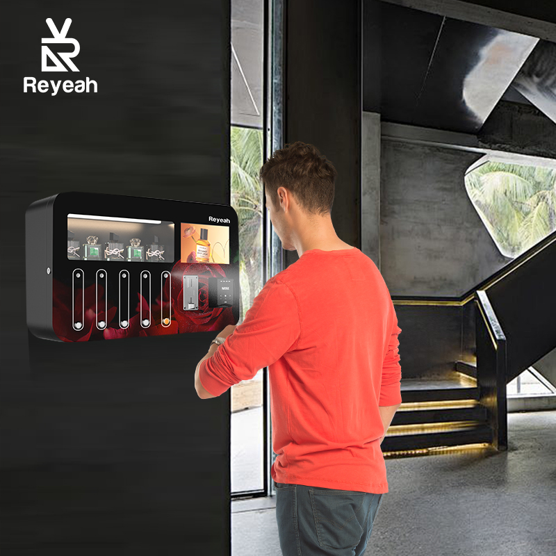 Small Wall-Mounted Perfume Spraying Vending Machine for Shopping Malls for Convenient Cologne Dispensing