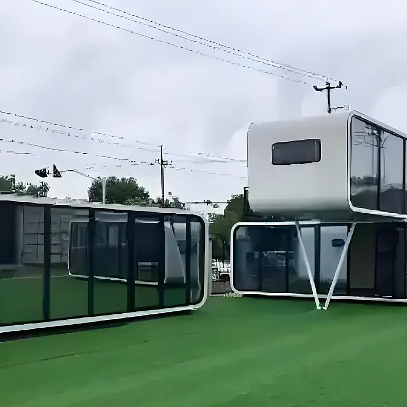 Customizable Wind-Resistant, Shock-Resistant, Moisture-Resistant, Mobile Home and Apple Capsule House - Container Pod Prefab Hotel for Scenic Tourist Sites