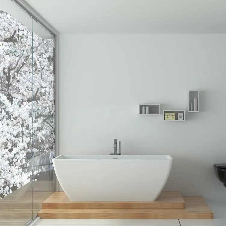 Modern Design Limestone Bath Luxury Composite Resin Stone Bathtub