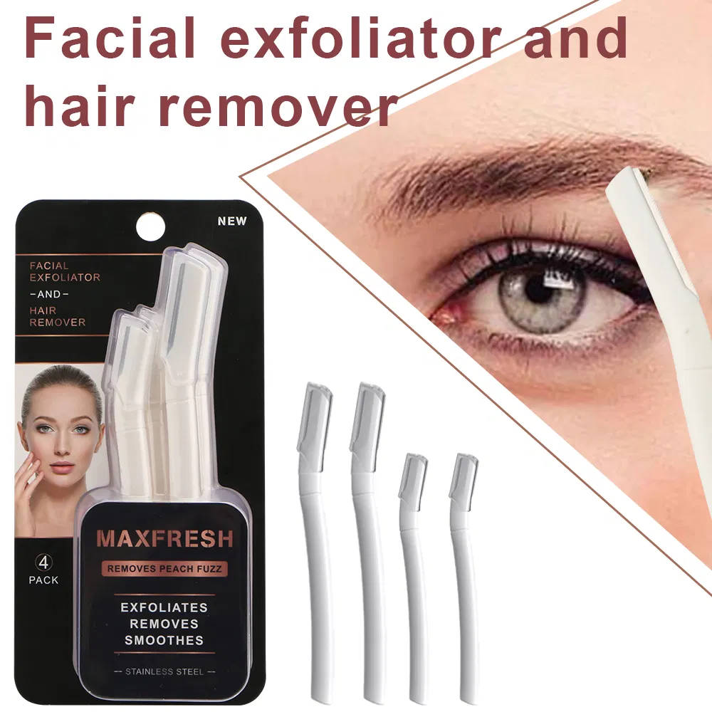 Wholesale Blister Packing 4 PCS Pack Eyebrow Razor Lady Shaving Tool Women Eyebrow Trimmer Dermaplaning Tool