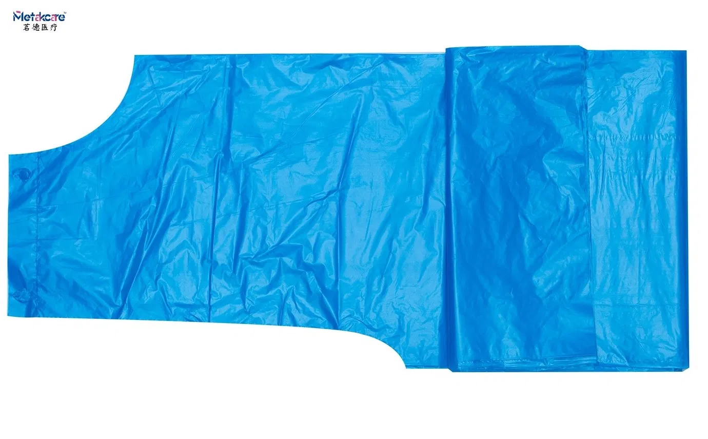 Blue and White Disposable PE Aprons Cleaning Aprons