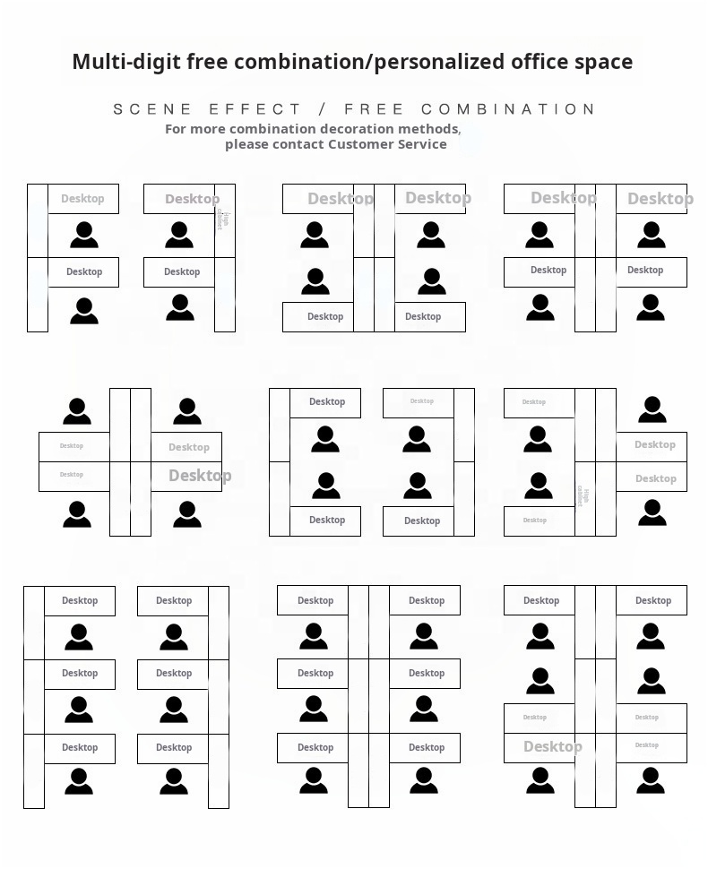 Мебель офисная модульная стол для персонала с шкафами перегородками