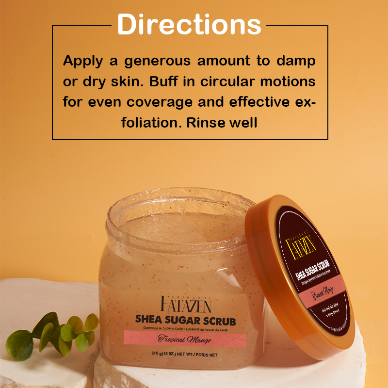 Organic Deep Hydrating Exfoliating Skin Restoring Natural Shine Moisturizing Mango Body Scrub