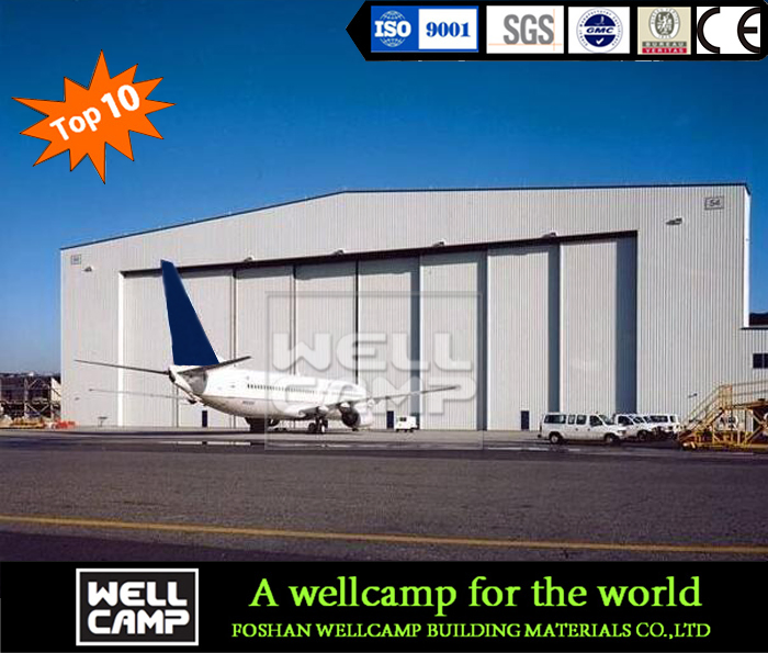 Wellcamp Prefabricated Modern Design Steel Structure Aviation Hangar