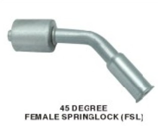 45 Degree Female Spring Lock AC Fitting