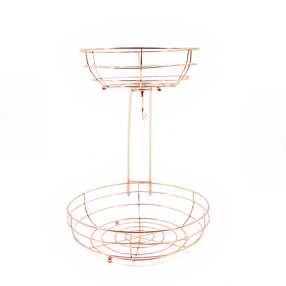 New Arrival Gold Gift Mesh Bowl Kitchen Fruit Basket for Dining Table