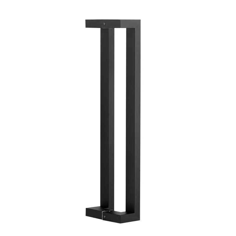Double-Bend Stainless Steel Glass Door with Black Door Handle