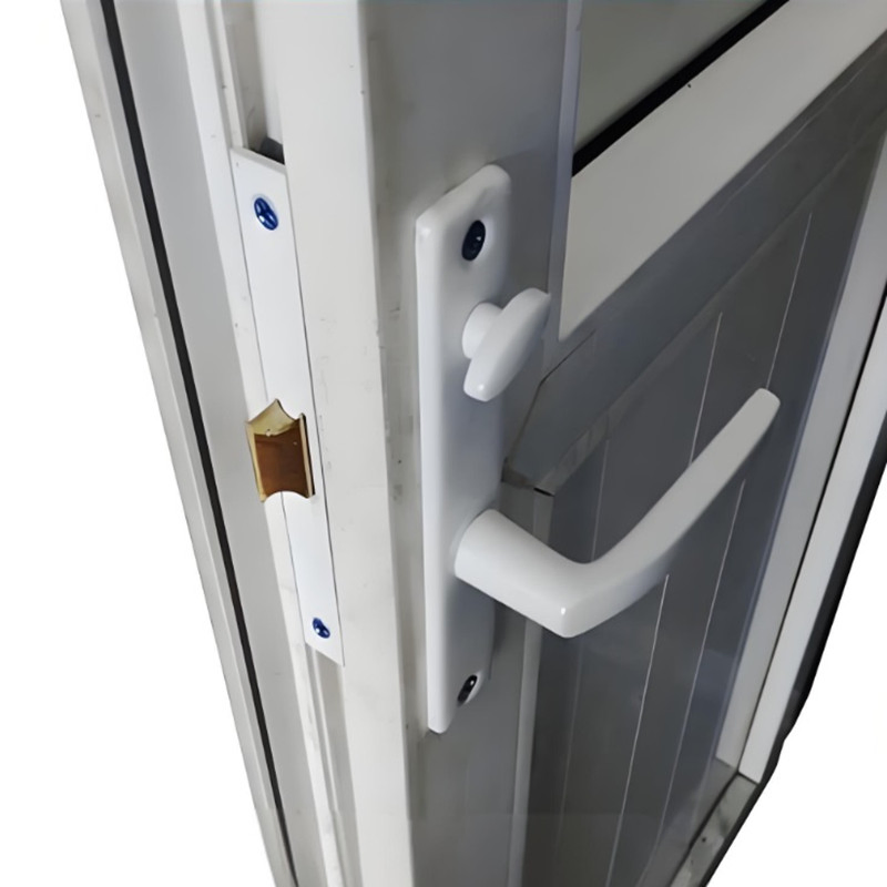 Cheap Prices Toilet UPVC Door with Top Frosted Glass with PVC Board