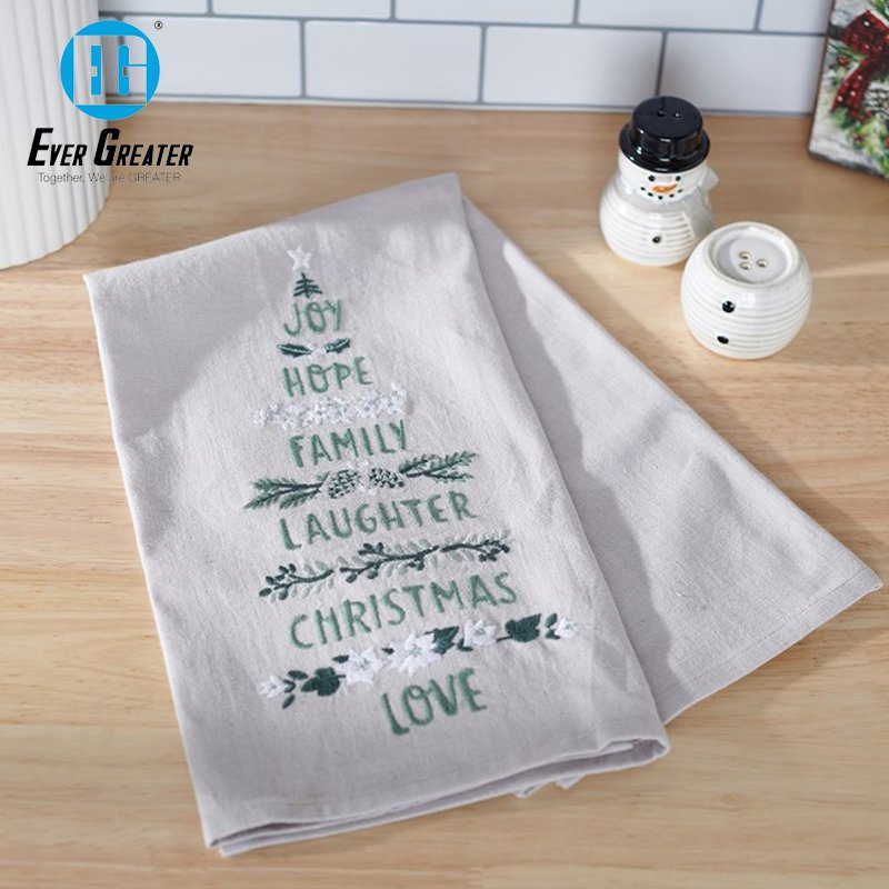 Personal Custom 100% Cotton Kitchen Towels Reusable Printed Christmas Kitchen Towels
