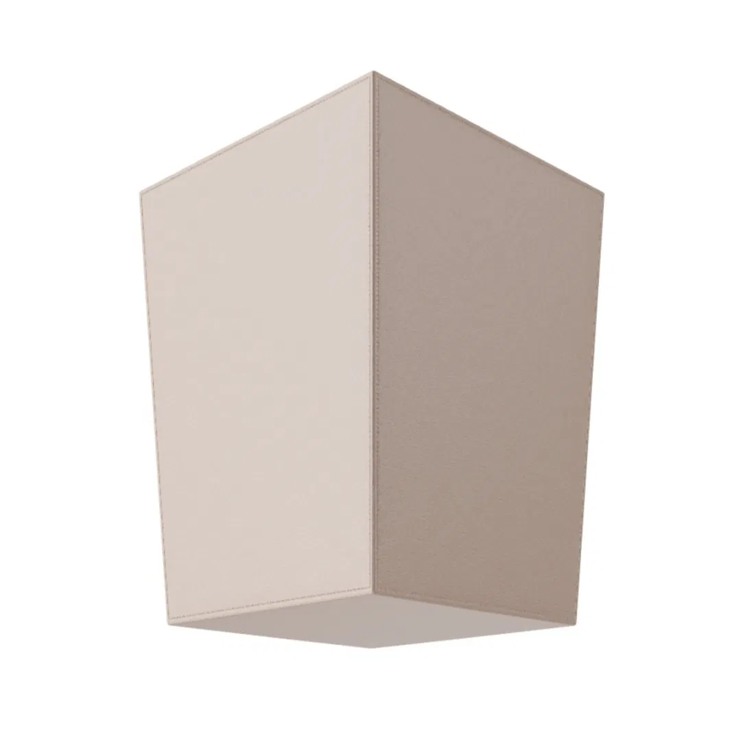 Hotel Supplies of Square Waste Bin Made of Sustainable Vegan Pineapple Leather
