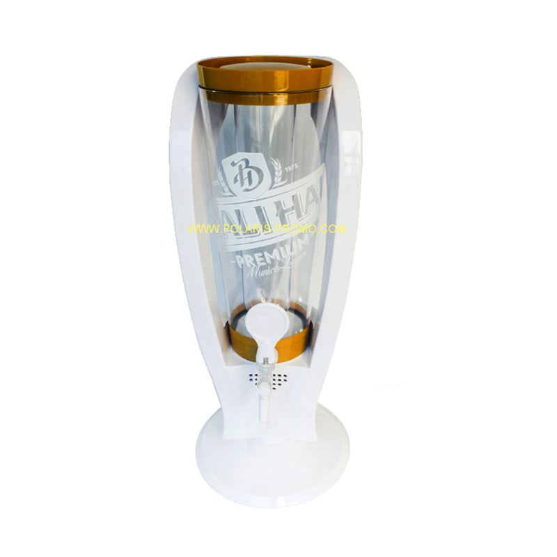 Custom Pub 3L Beverage Beer Tower Dispenser with Cooler, Tap