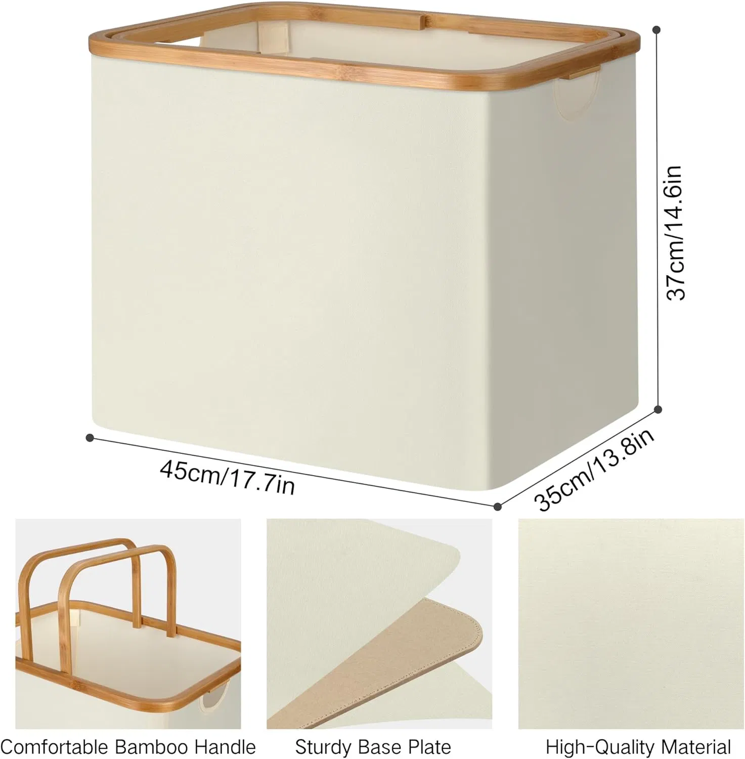 Bamboo Household Cloth with Handle Folding Basket Basket Basket Basket