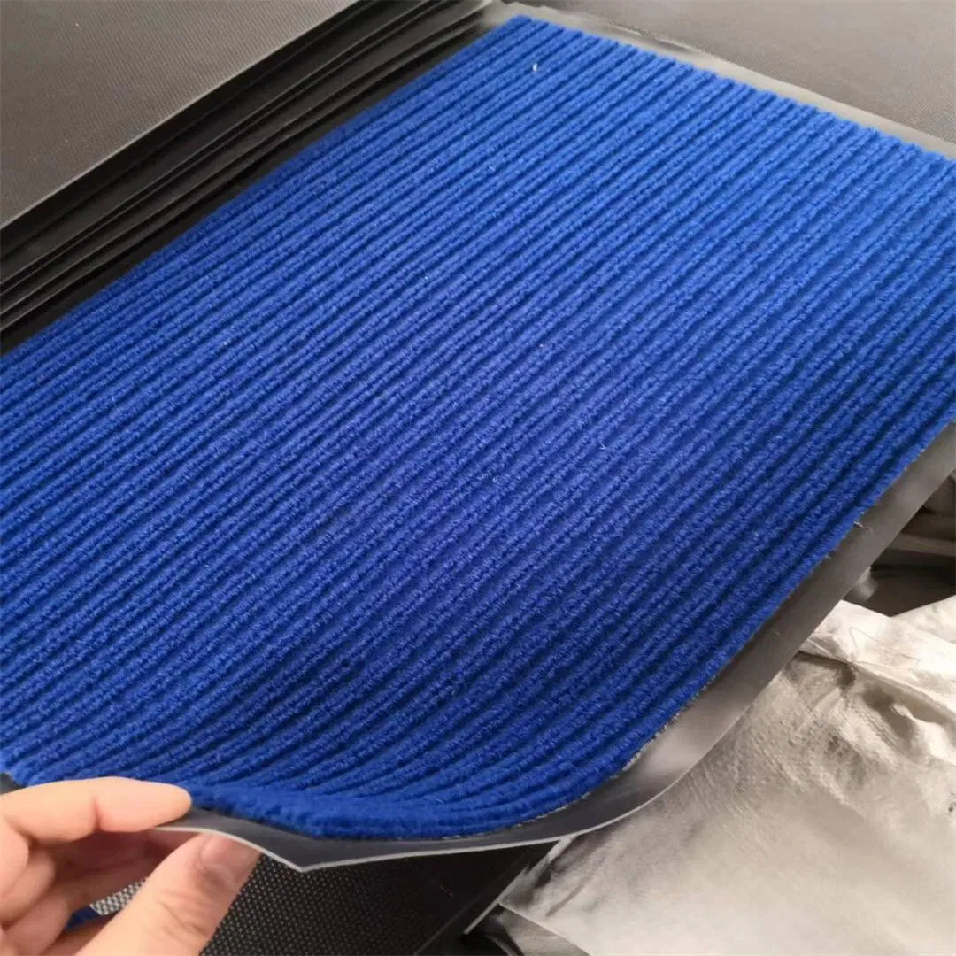 Anti-Slip Durable PVC Backing Double Striped Entrance Door Mat for Kitchen