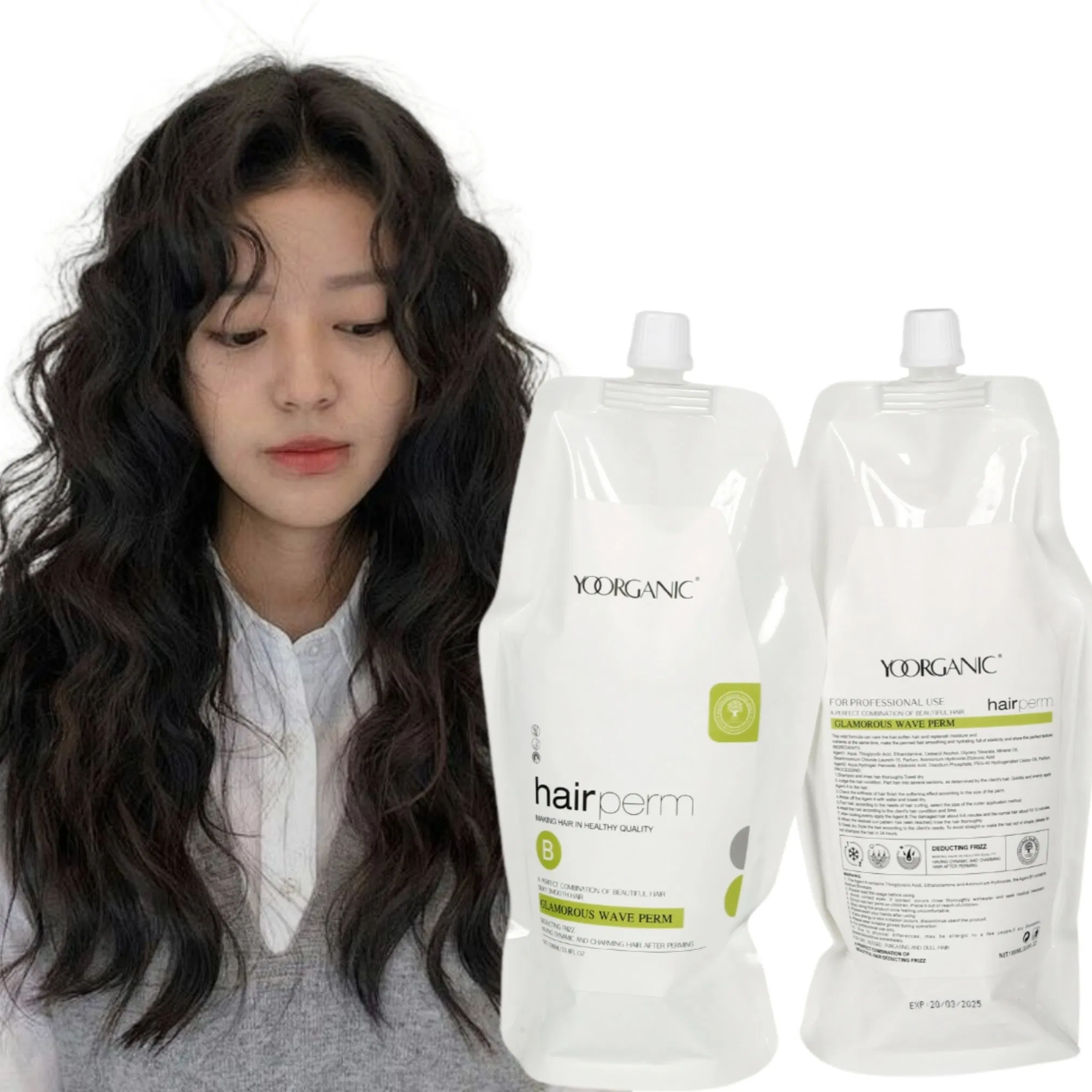 Professional Organic Cold Wave Hair Perm Lotion Natural Straightening Hair Perm Curling Hair Permanent Long Lasting Perm Cream