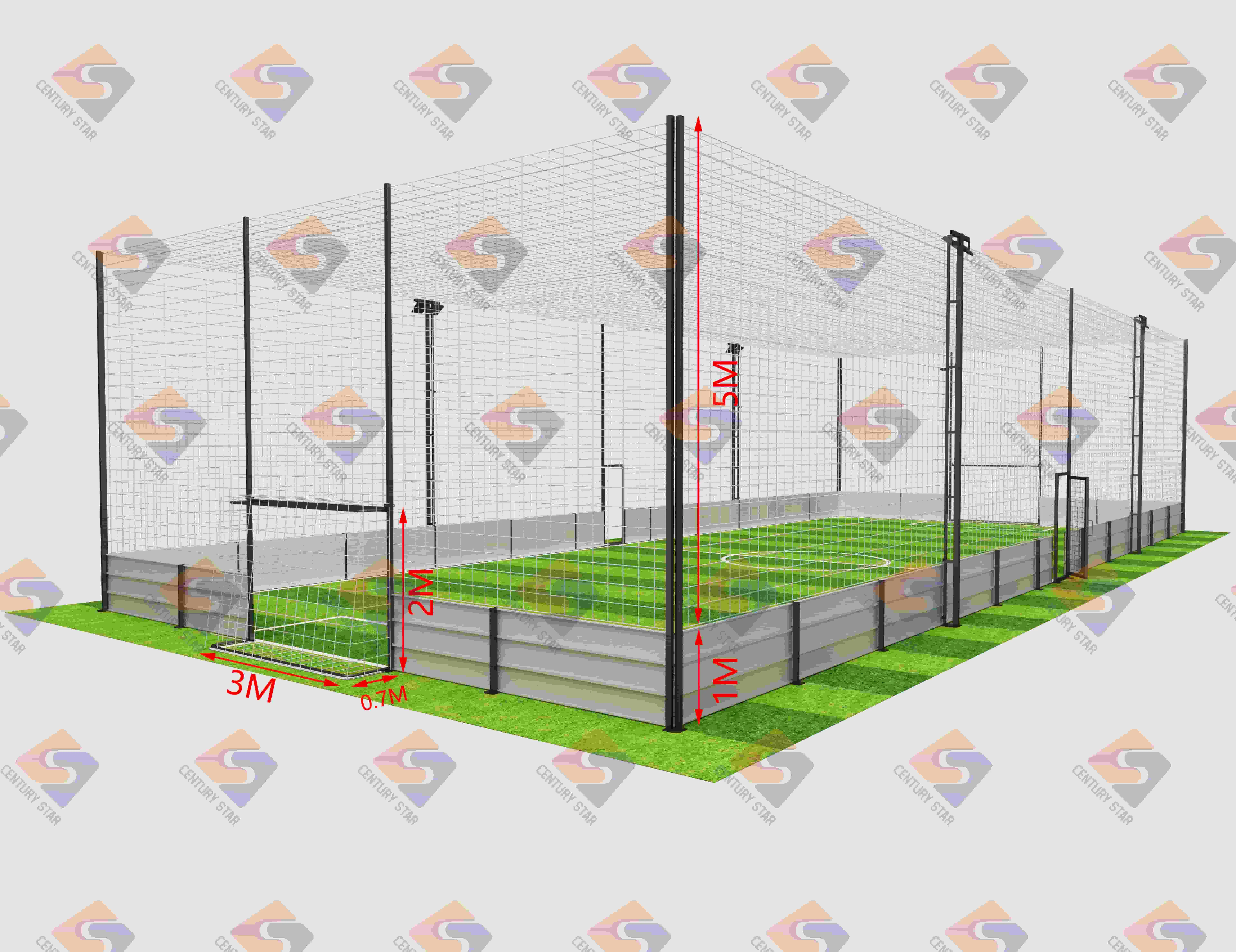 Professional Soccer Field Fence Net Durable HDPE Anti-Drop Safety Barrier Custom Cutting Service for Sports Ground