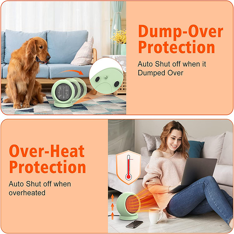 New Fashion Mini Round Portable Office Household Room Desktop Heating Fan Electric Heater