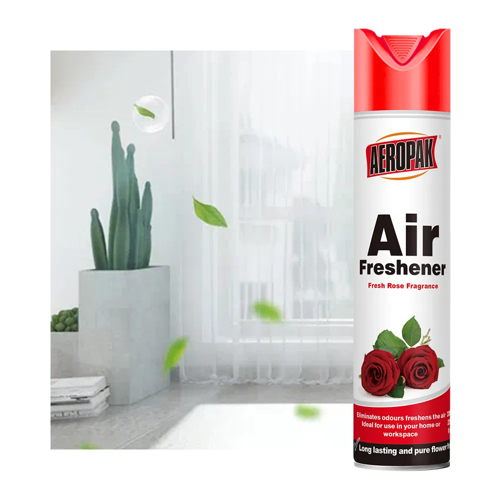 Aeropak 330ml Aerosol Rose Scent Fragrance Factory Spray Toilet Odor Eliminator Natural Freshness Deodorant Spray Freshener