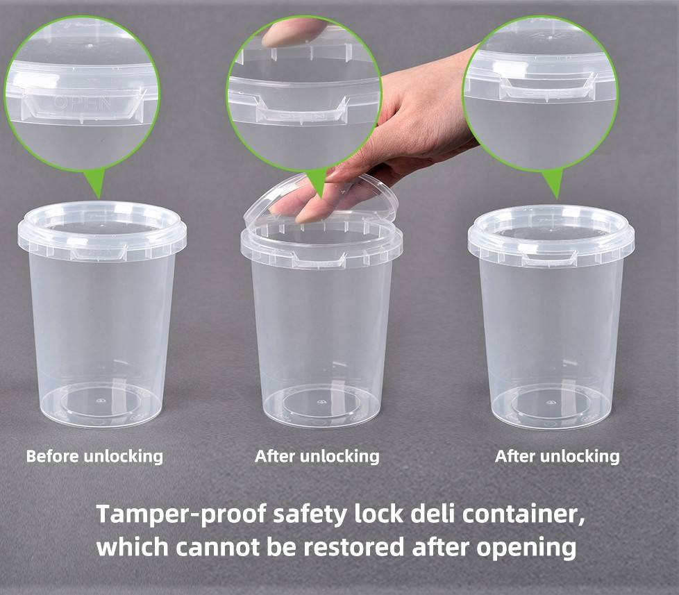 Eco Friendly Disposable Locking Cup Clear Sealed Cup with Lid