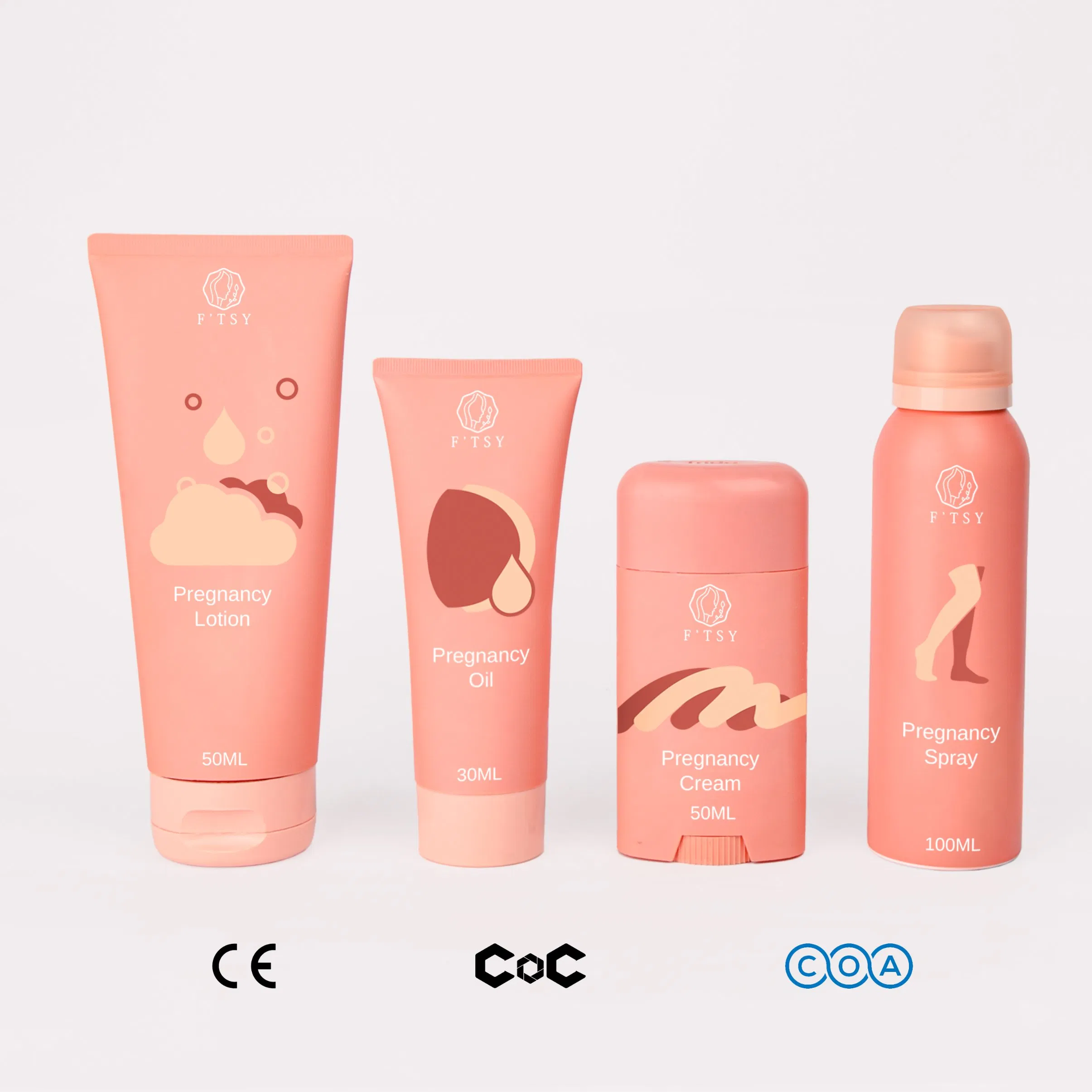 Custom Logo Pregnancy Must-Haves Body Care Sets Soften and Smooth Skin Remove Stretch Marks Pregnancy Gift Set