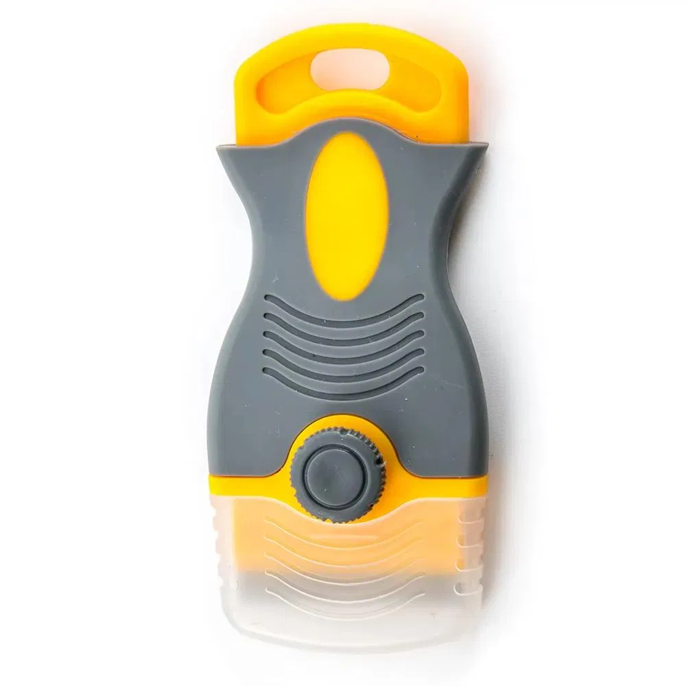 Hautine Hand Plastic Cleaning Scraper Razor Scraper with Plastic and Metal Blades