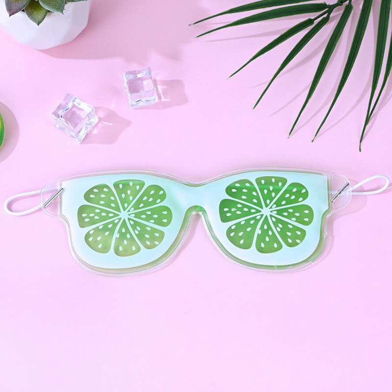 Square Orange Pattern Cold/Hot Therapy Eye Mask