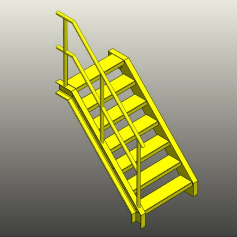 Customized Metal Stairs Indoor Prefabricated Stairs Industrial Steel Stair Metal Welding