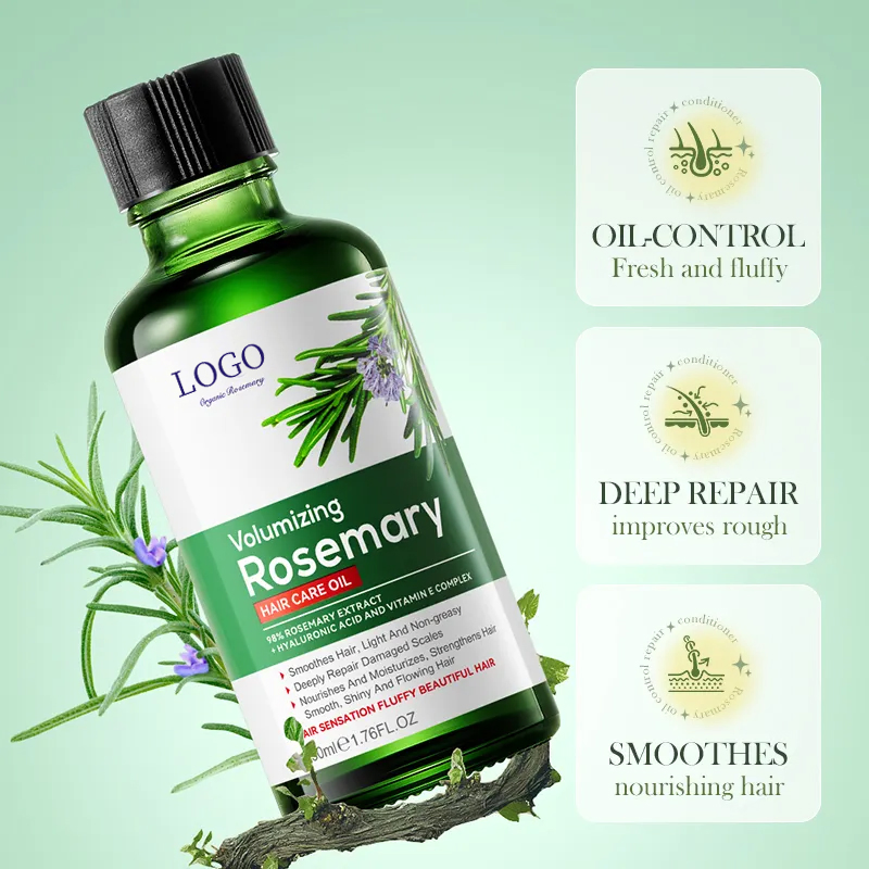 Ditong Organic Rosemary Hair Care Essential Oil Argan Oil Infused Moisturizing Smoothing Treatment Dry Frizzy Hair Flowers Repair