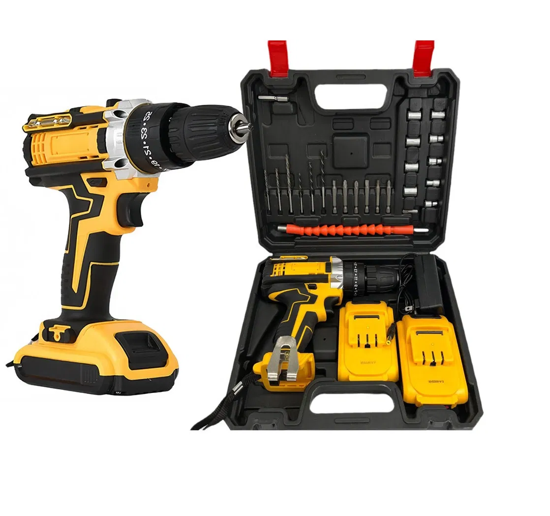 48V Battery Handheld Drill and Multifunctional Brushless Wireless Screwdriver Tool Set Combination Tool Kit Drill Box