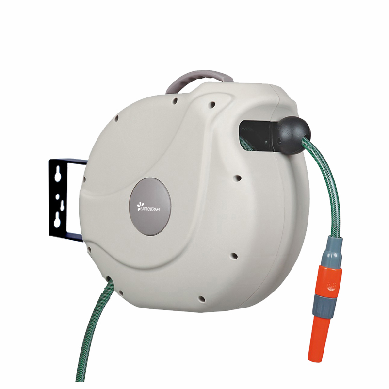Gartenkraft Wall Mounted Retractable Garden Water Hose Reel