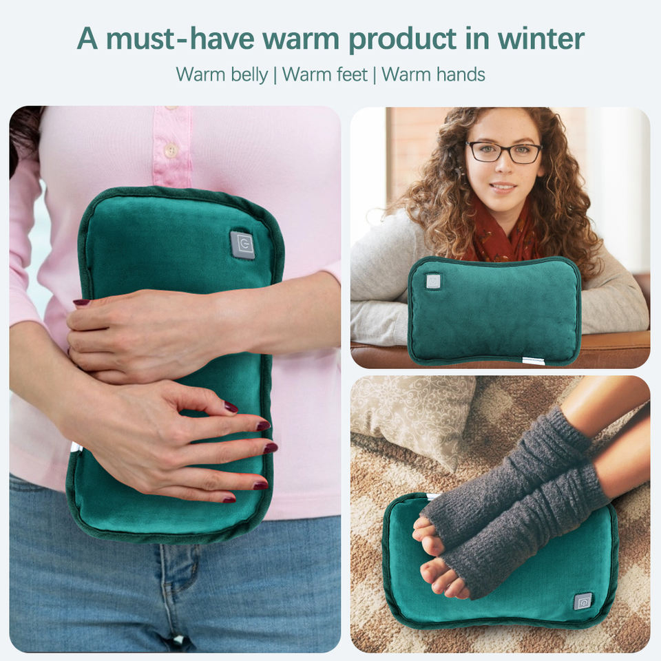 USB Rechargeable Flannel Hand Warmer Bag for Winter Comfort