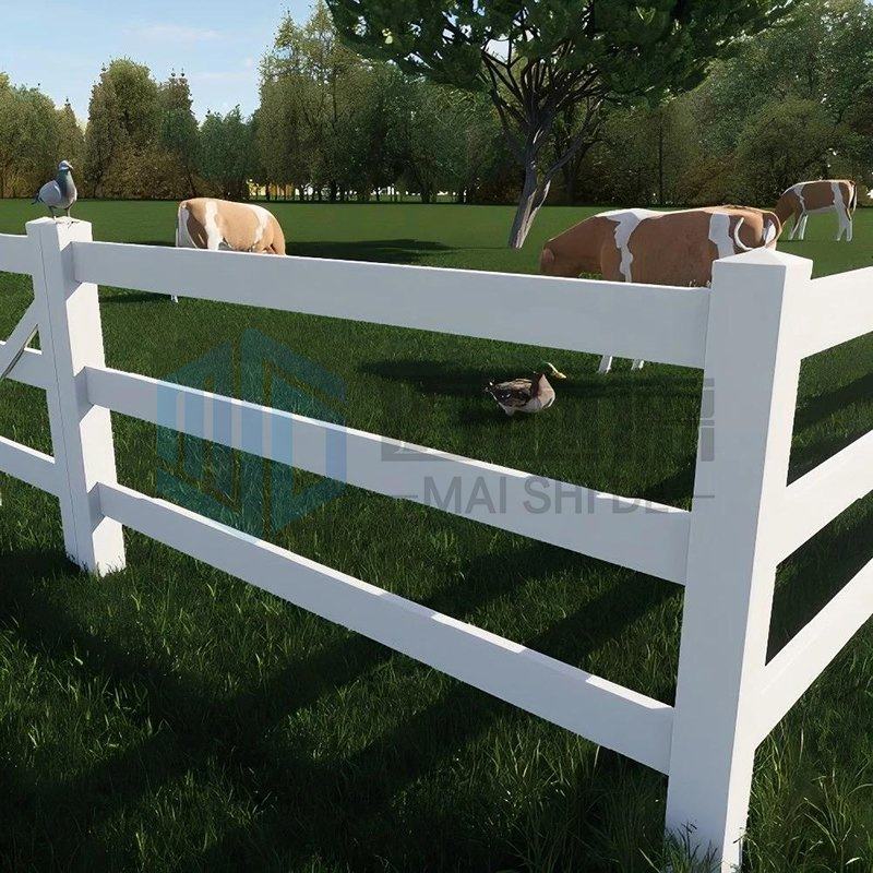 Easy Assemble 2 Rails 3 Rails DIY PVC Ranch Rail Fence