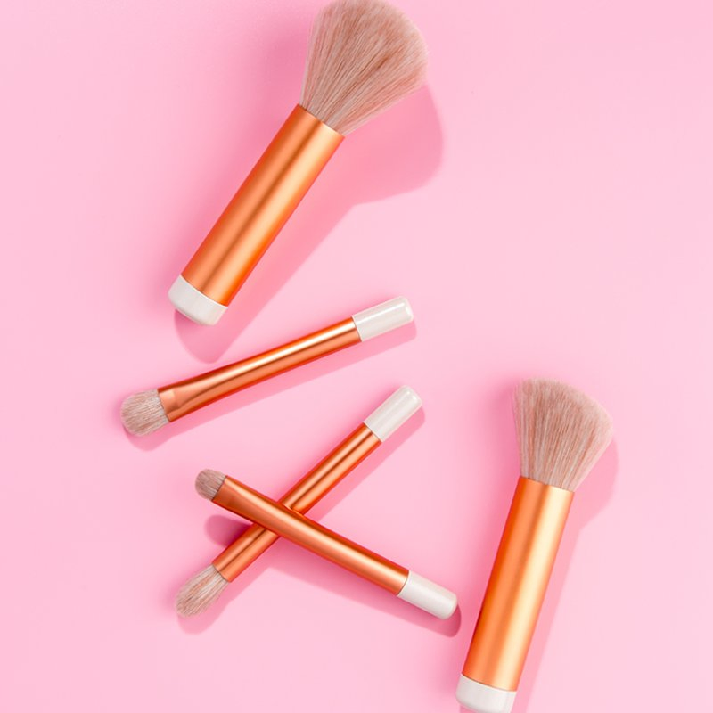 Professional 5PCS Vegan Cruelty Soft Bristles Hair Makeup Cosmetic Brush Set
