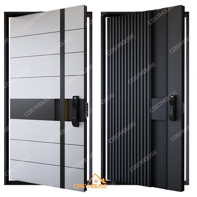 Premium Aluminum Security Door for Outdoor Use with Decorative Design