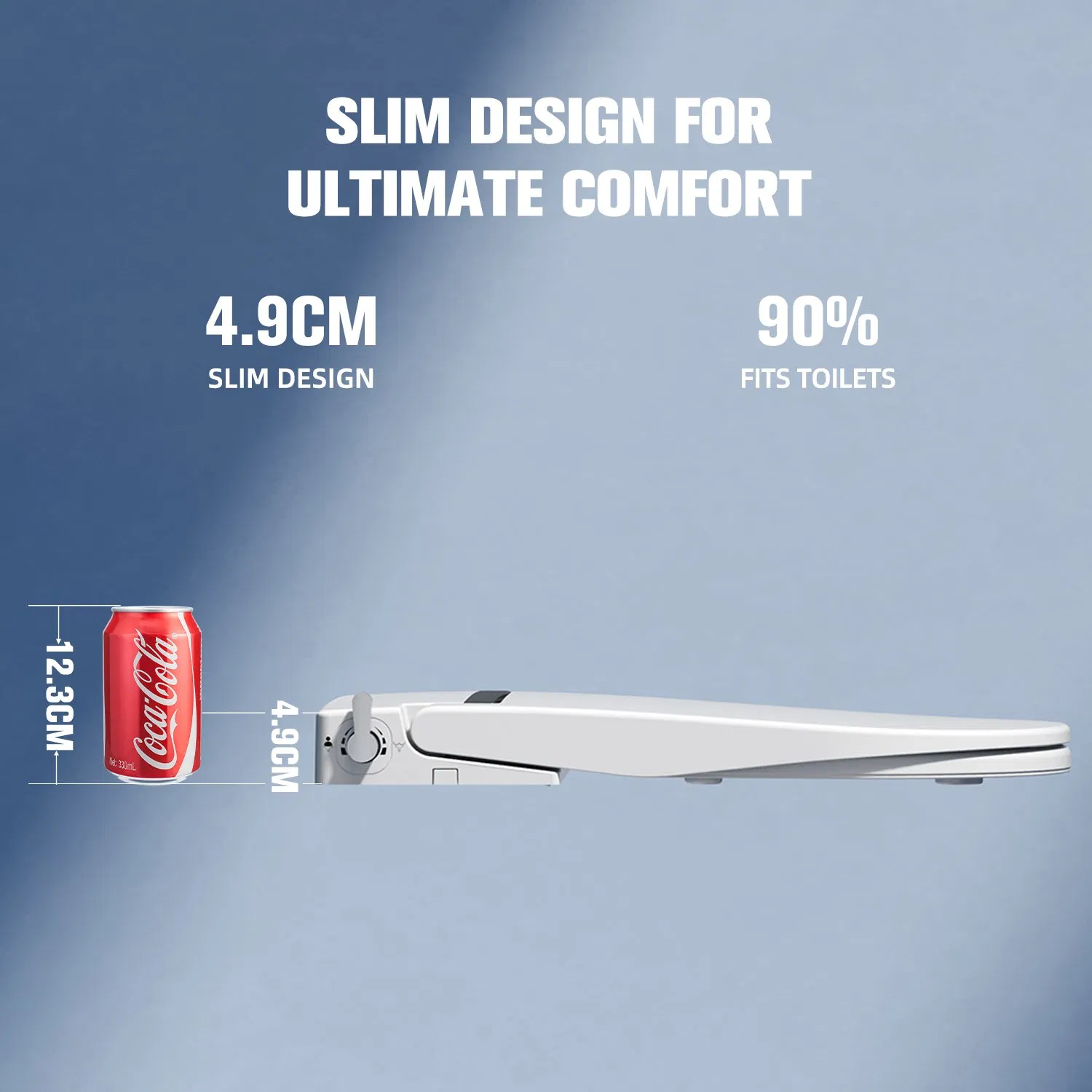 Eco-Friendly Design Smart Toilet Seat Non Electric Swash Dual Nozzle System Adjustable Ultra-Thin Bidet Toilet Seat