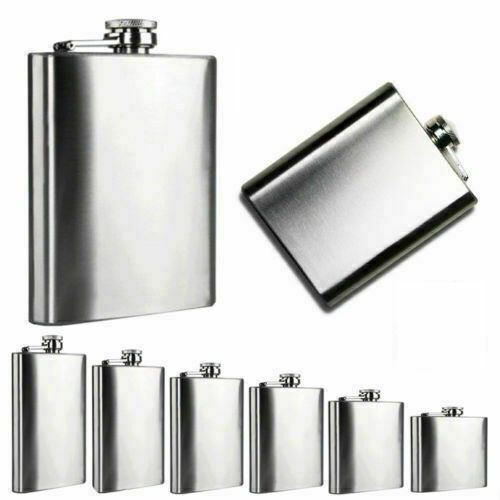 6oz Branded Stainless Steel Whisky Alcohol Liquor Pocket Hip Flask