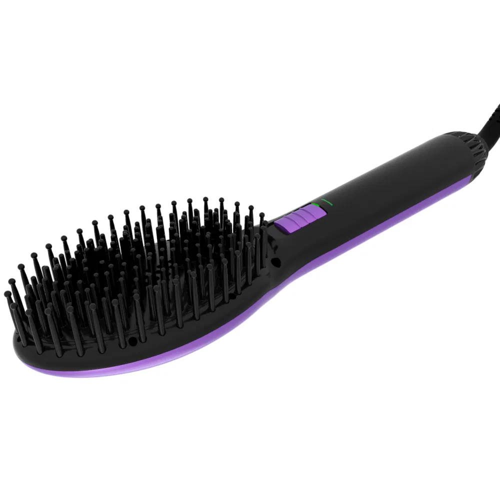 Beauty Items Ceramic Coated Hair Brush Straightener (Q18)