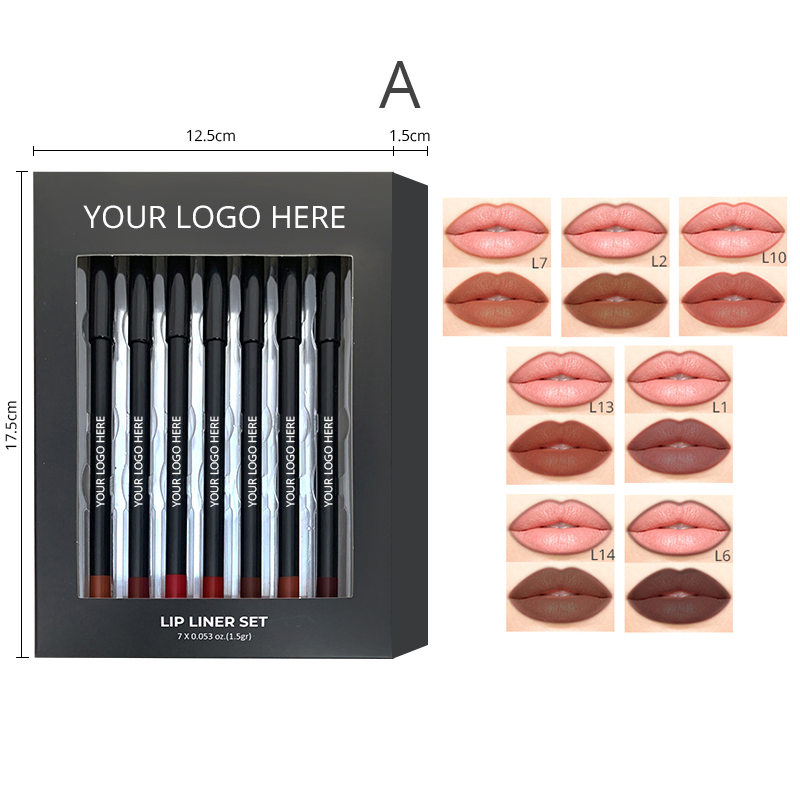 Custom Logo Vendor Lip Liner Set Matte Creamy Liner Pencil Kit