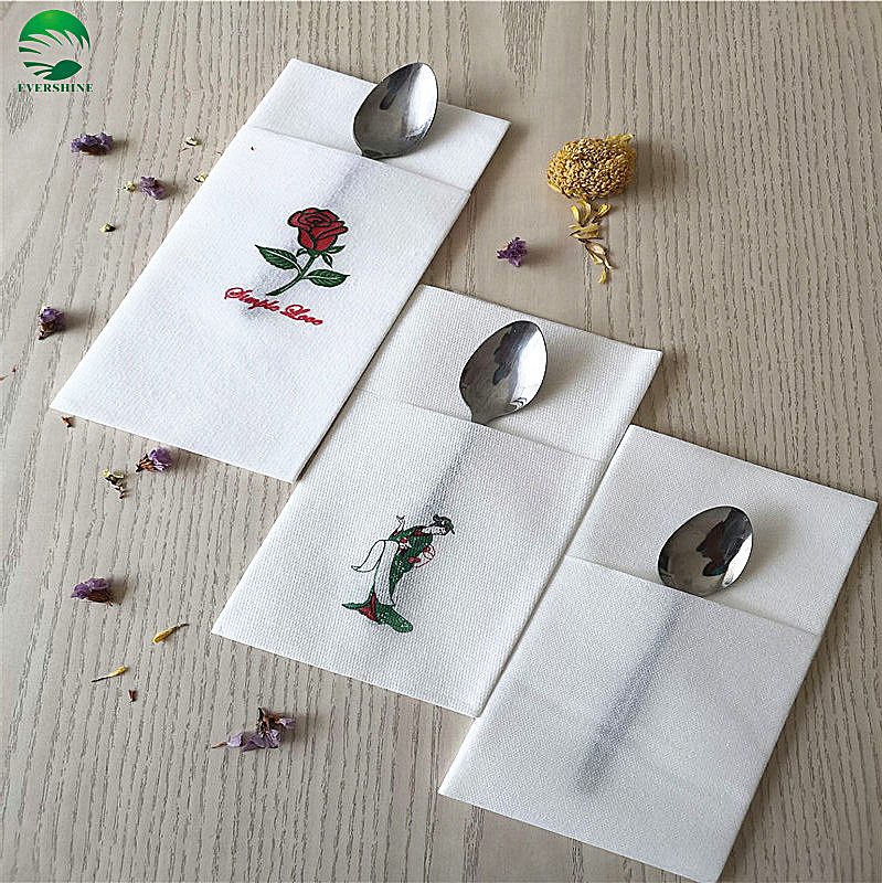 Custom Luxury Thick Airlaid Lunch Napkins for Restaurant with Logo Disposable Napkins Dinner Napkins