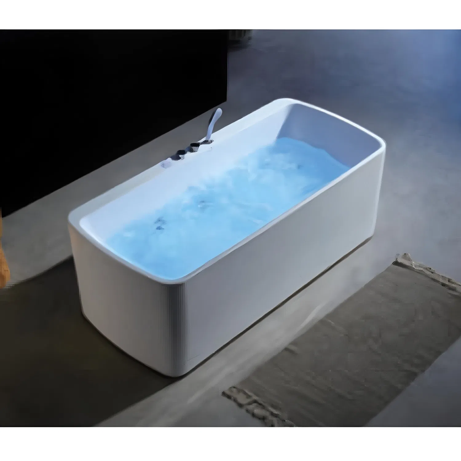 Угловая акриловая ванна с гидромассажем