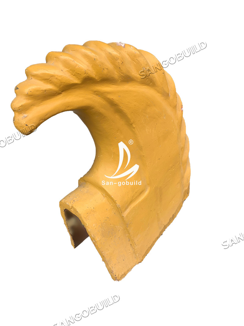 High-Strength Antique Traditional Chinese Style Roof Tiles Whoesale Price Old Clay Temple Gazebo Decorative Roof Tile