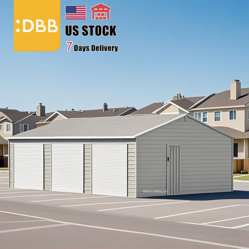 Super Large Stock 39FT 39FT 13FT Garage Shed Car Solid Color Steel Tile Peak Galvanized Steel Structure Factory Building