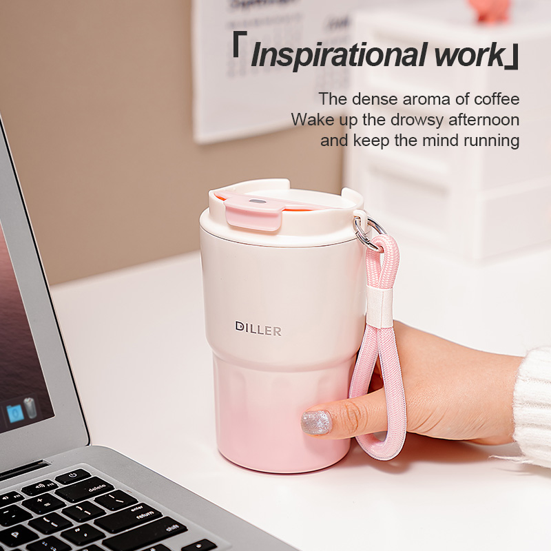 Straight Body Cup Screen Printing Bottle Stainless Steel Coffee Mug