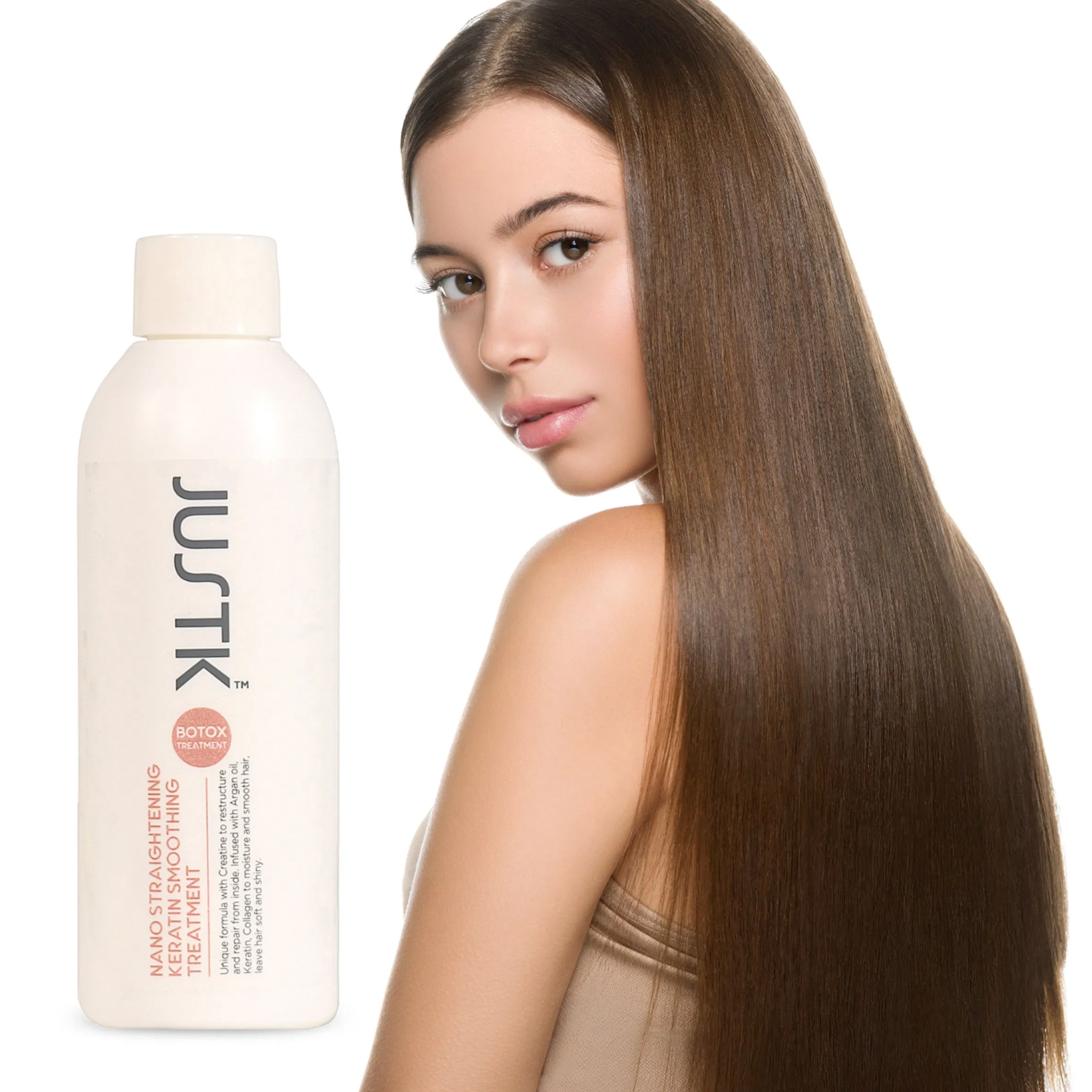 Justk Nano Hair Straightening Cream Argan Oil Smoothing Brazilian Keratin Hair Treatment