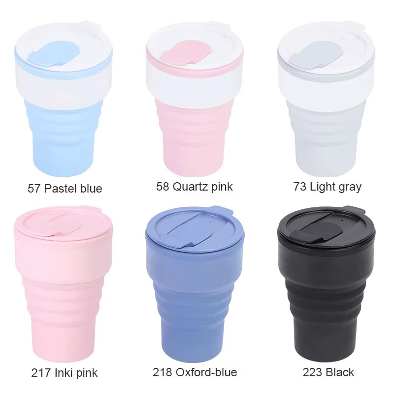 Складная силиконовая кружка для путешествий, 16 oz
