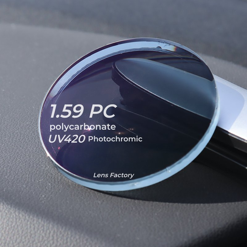 1.591 Anti Blue Light Photochromic Optical Lenses 1.59 Polycarbonate Lenses Blue Cut Photochromic Optical Lenses
