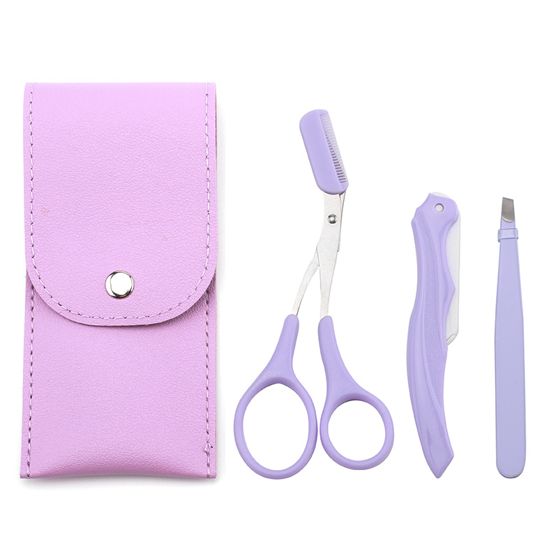 Grooming Shaping Trimming Beauty Hair Removal Folding Eyebrow Razor Kit for Women