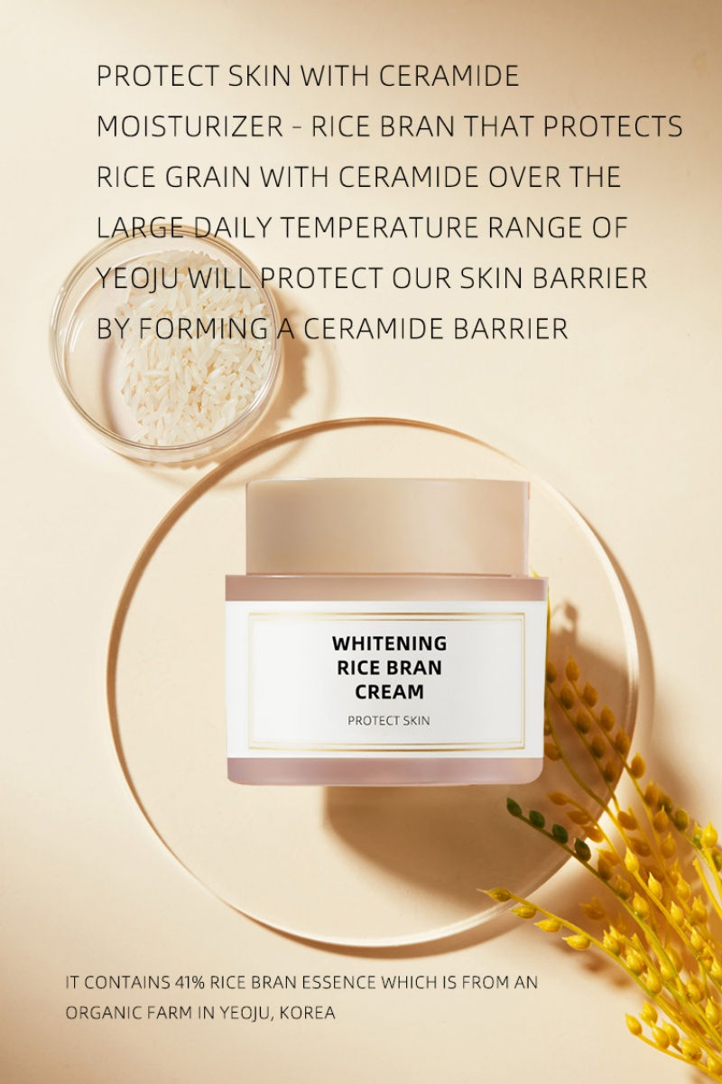 OEM ODM Best Night Cream Whitening Cream Rice Cream 1.69 Ounce 41% Rice Bran Serum with Glowing Improves Moisture Anti Wrinkle Cream