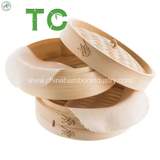Eco-Friendly Handmade Bamboo Steamer Bamboo Steamer Basket Dumpling Steamer