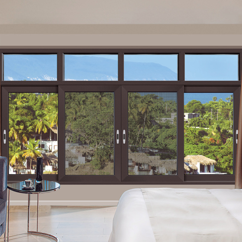 American Exterior Aluminium Profile PVC UPVC Invisible Screen Window Lock Profile Glass Door Hardware Window